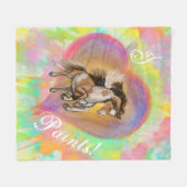 Paint Horse Liebe Fleecedecke (Vorderseite (Horizontal))