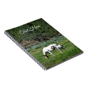 Paint Horse Mare and Foal Personalisiert Notizblock