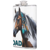 Paint Horse mit nativen Perlen Flachmann (Links)