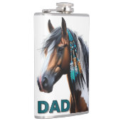 Paint Horse mit nativen Perlen Flachmann (Rechts)