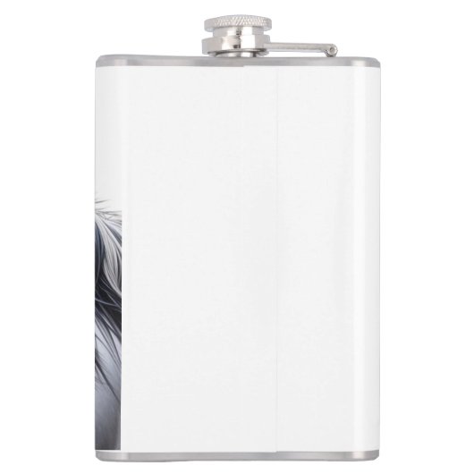 Paint Horse mit nativen Perlen Flachmann (Rückseite)