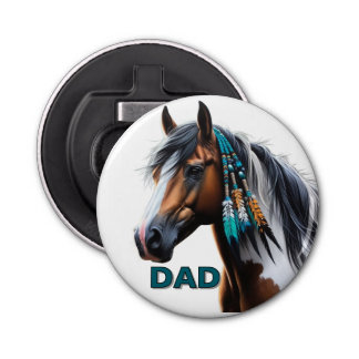 Paint Horse mit nativen Perlen Flaschenöffner