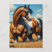 Paint Horse mit Sonnenbrille Postkarte (Vorderseite)