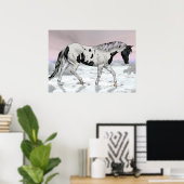 Paint Horse Mystical Clouded Landscape Poster (Heimbüro)