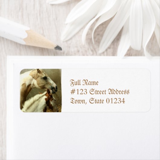 Paint Horse Pair Mailing Label (Insitu)