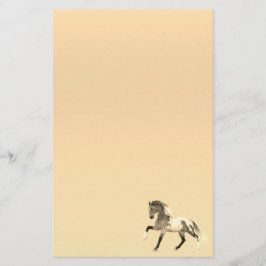 Paint Horse Running Pastel Stationery Paper Briefpapier