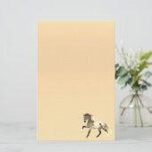 Paint Horse Running Pastel Stationery Paper Briefpapier (Stehend Vorderseite)