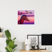 Paint Horse Sunset Poster (Heimbüro)
