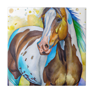 Paint Horse Watercolor Fliese