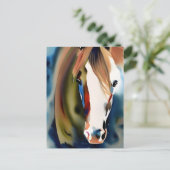 Paint Horse Watercolor Postkarte (Stehend Vorderseite)