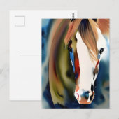 Paint Horse Watercolor Postkarte (Vorne/Hinten)