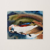 Paint Horse Watercolor Puzzle (Horizontal)