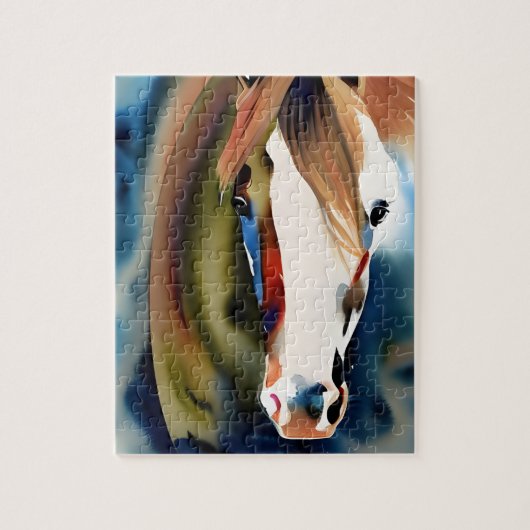 Paint Horse Watercolor Puzzle (Vertikal)