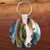 Paint Horse Watercolor Schlüsselanhänger (Vorderseite)