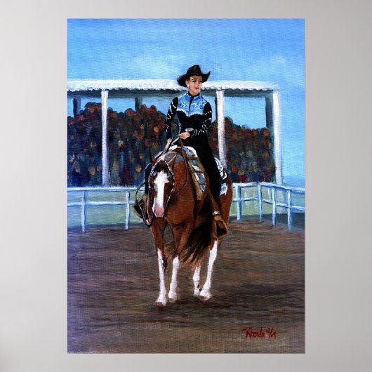Paint Horse Western Pleasure Portrait Poster (Vorne)