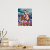 Paint Horse "Whirlwind im Südwesten" Poster (Küche)