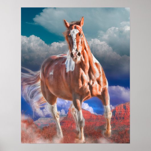 Paint Horse "Whirlwind im Südwesten" Poster (Vorne)