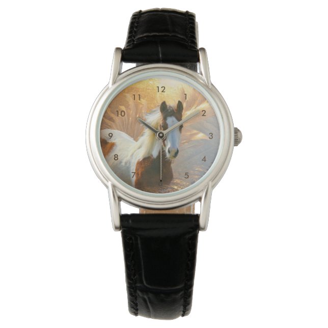 Paint Horse Womens Watch Armbanduhr (Vorderseite)