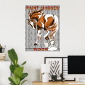Paint Horses Rock Poster (Heimbüro)