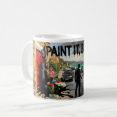 Paint It Black Emotional Contrast Art Becher Kaffeetasse (Vorderseite Links)