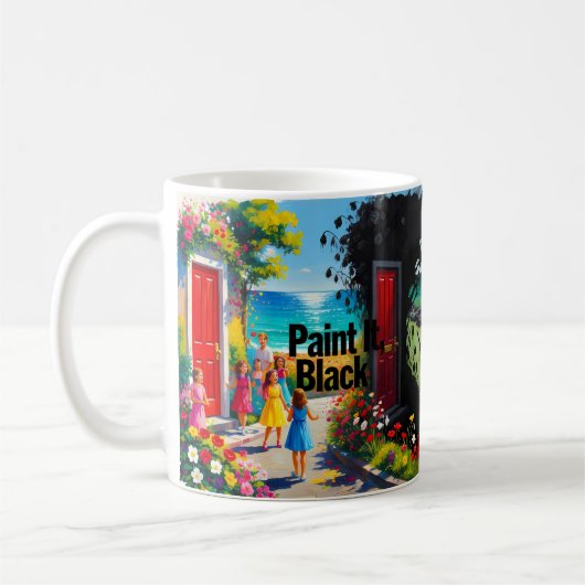 Paint It Black — Where Color Meets Darkness Tasse (Links)