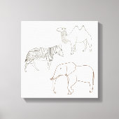 Paint It Elephant Zebra Camel Wrapped Canvas Leinwanddruck (Vorderseite)