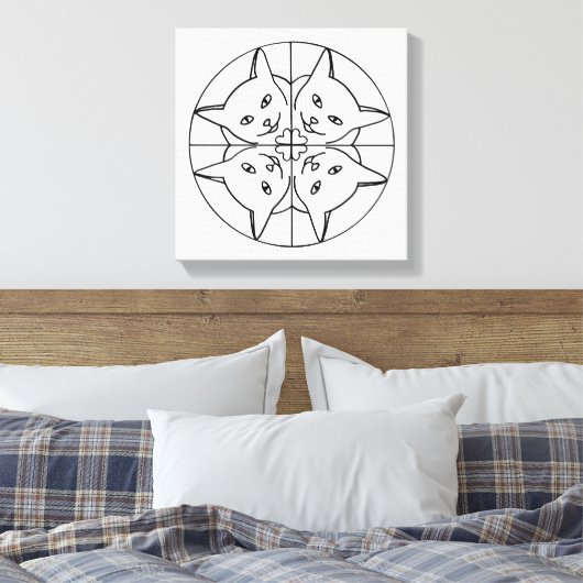 Paint It Kaleidoskop Katzen auf verschütteten Canv Leinwanddruck (Insitu (Schlafzimmer))