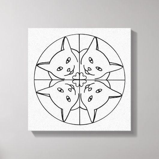 Paint It Kaleidoskop Katzen auf verschütteten Canv Leinwanddruck (Vorderseite)