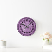 Paint It Lila Runde Wanduhr (Zuhause)