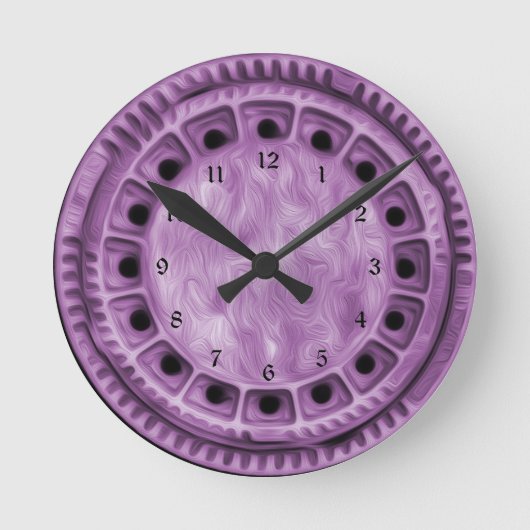 Paint It Lila Runde Wanduhr (Vorderseite)