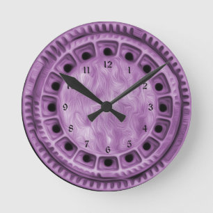 Paint It Lila Runde Wanduhr