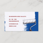 Paint job inspiriert moderne blaue Visitenkarte (Rückseite)