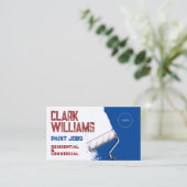 Paint job inspiriert moderne blaue Visitenkarte (Stehend Vorderseite)