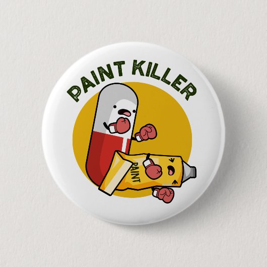 Paint Killer Funny Pill Puff Button (Vorderseite)