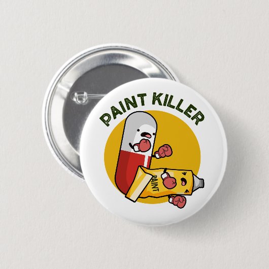Paint Killer Funny Pill Puff Button (Vorne & Hinten)