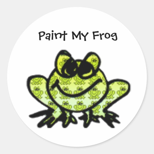 Paint My Frog Aufkleber - Angepasst (Vorderseite)