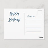 Paint niedlich Eule Happy Geburtstag Postkarte (Rückseite)