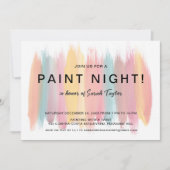 Paint Night Brautparty Einladung (Vorderseite)