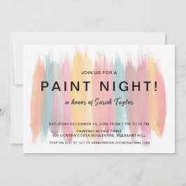 Paint Night Brautparty Einladung