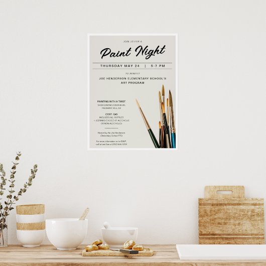 Paint Night Fundraiser Poster (Küche)