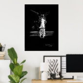 Paint on Black Horse Portrait Poster (Heimbüro)