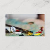 Paint Painter Artist Palette Gemälde Visitenkarte (Rückseite)