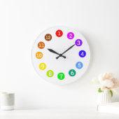 Paint Pallette Rainbow Colors Große Wanduhr (Zuhause)