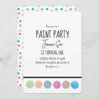 Paint Party Aquarell Palette Art Geburtstag