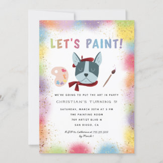 Paint-Party | Art Birthday Party Einladung
