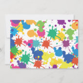 Paint Party Art Einladung jedes Alter Einladung (Rückseite)