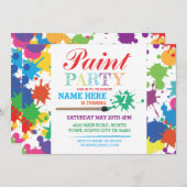 Paint Party Art Einladung jedes Alter Einladung (Vorne/Hinten)