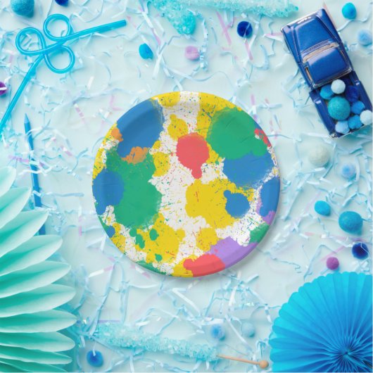 Paint Party Art Party Spritzer Plate Pappteller (Party)