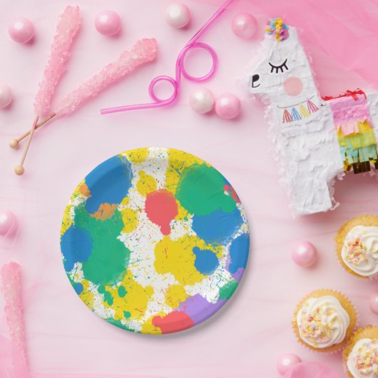 Paint Party Art Party Spritzer Plate Pappteller (Party)