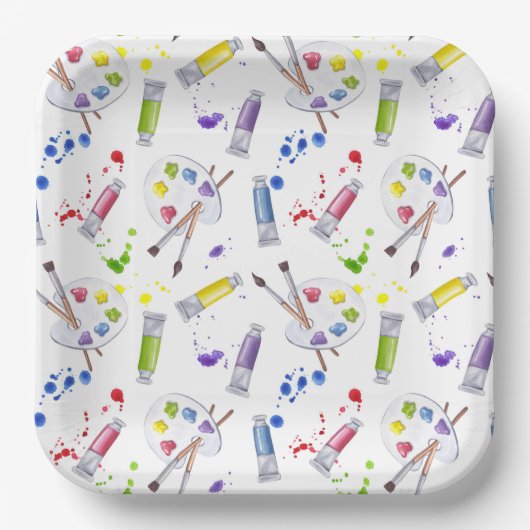 Paint Party Artist Pappteller (Vorderseite)